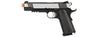 Army Armament Full Metal R28 1911 Desert Warrior GBB Airsoft Pistol (Black / Silver)