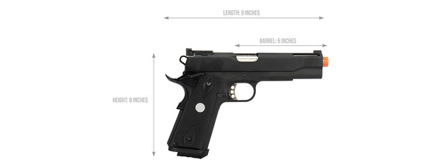 Army Armament Full Metal R30 1911 Gas Blowback Airsoft Pistol (Black)