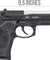 ASG M9A1 Heavyweight Airsoft Gas Blowback Pistol (Black w/ Silver Barrel)
