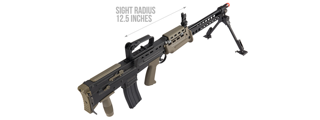 ICS L86 A2 Light Support Weapon Bullpup LSW Airsoft AEG Rifle (Color ...