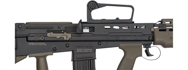 ICS L86 A2 Light Support Weapon Bullpup LSW Airsoft AEG Rifle (Color: Black / OD Green)