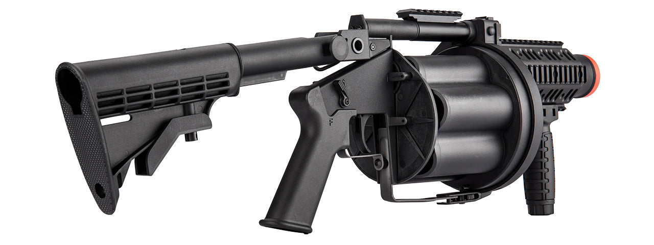Ics 6 Round 40Mm Airsoft Revolving Grenade Launcher - Black - Army ...