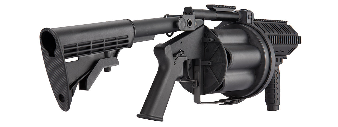 Ics Mgl Sb Airsoft 6-Round Revolving Grenade Launcher W/ Rail Attachme ...