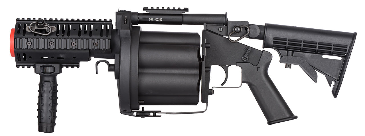 Ics Mgl Sb Airsoft 6-Round Revolving Grenade Launcher W/ Rail Attachme ...