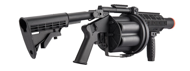 ICS MGL Long Barrel Airsoft 6-Round Revolving Grenade Launcher w/ Rail ...