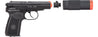 Ics Ble Pm2 Makarov Airsoft Pistol W/ Suppressor (Black)
