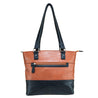 VISM Conceal Carry Tote Shoulder Purse w/ Pistol Holster CCW-Handgun BROWN BLACK
