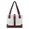 Vism Concealed Carry Shoulder Bag, Off White w/Burgundy, BWG002 Carrying Bag