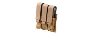 Code 11 Molle Triple Pistol Magazine Pouch (Color: Tan)
