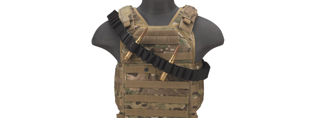 Code 11 52 Round Shotgun Shell Bandolier (Color: Black) - Army AirsoftGuns