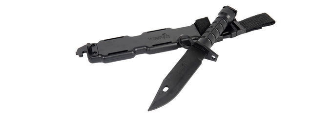 Lancer Tactical Airsoft M9 Rubber Bayonet Knife for M4/M16 AEG (Color: Black) Airsoft Gun Accessories