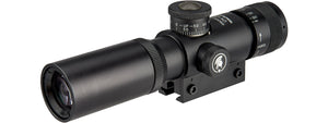 Lancer Tactical 4x21 AO Rifle Scope with Lens Caps (Color: Black)