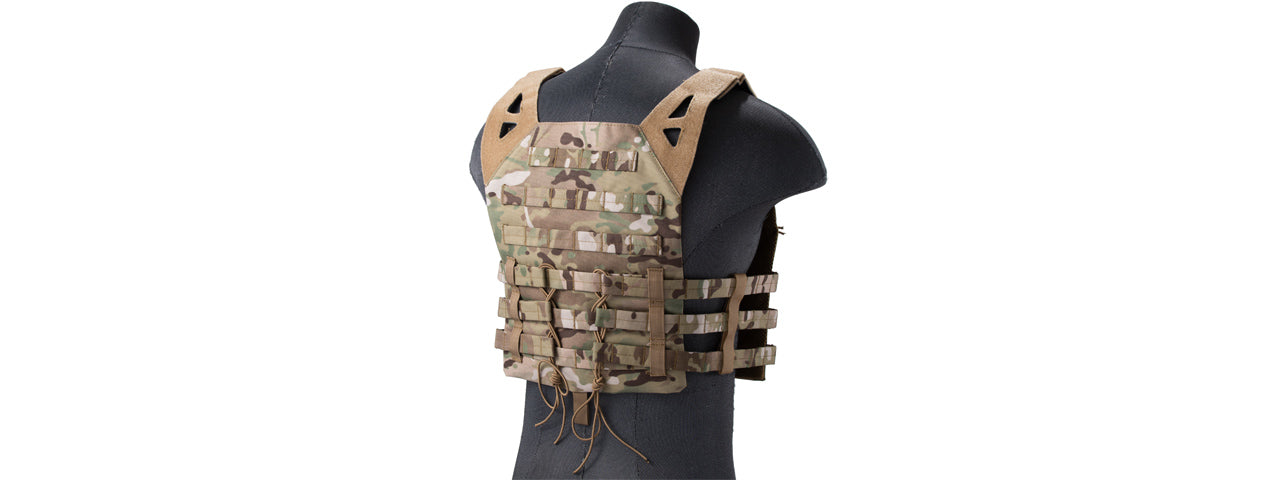 Lancer Tactical Lightweight Molle Tactical Vest with Retention Cords ...