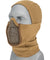 Lancer Tactical Shadow Warrior Hood Mesh Balaclava Face Mask (Color: Tan) Airsoft Gun / Accessories