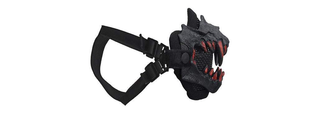 Fangs Mesh Lower Face Mask (Color: Black) - Army AirsoftGuns