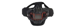 Upgraded Fangs Mesh Lower Face Mask (Color: Black)