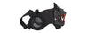 Fangs Mesh Lower Face Mask with Ear Protection (Color: Black)