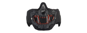 Fangs Mesh Lower Face Mask with Ear Protection (Color: Black)