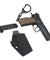Tactical Detachable Mini Pistol Keychain with Holster (Color: Black)