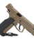 Tactical Detachable Mini Pistol Keychain with Holster (Color: Tan)