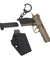 Tactical Detachable Mini Pistol Keychain with Holster (Color: Tan)