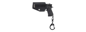 Tactical Detachable Mini M9 Pistol Keychain with Holster (Color: Black)