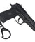 Tactical Detachable Mini M9 Pistol Keychain (Color: Black)