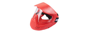 Lancer Tactical Full Face Airsoft Mask with Visor (Color: Red)