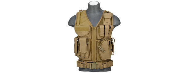 Ca-310Kn Nylon Cross Draw Vest (Khaki)