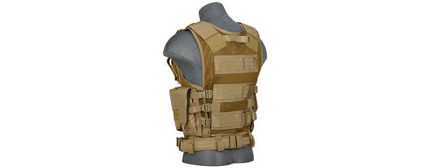 Ca-310Kn Nylon Cross Draw Vest (Khaki)