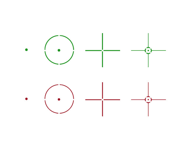 Lancer Tactical Red & Green Dot Panorama Reflex Sight - 4 Reticles (Co ...