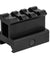 Ca-437 Aluminum 2-Slot Med-Profile Compact Riser Mount (Black)
