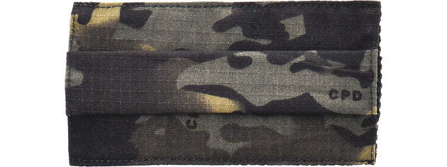Tactical Pleated Face Mask Cover, Black Camo Airsoft Gun / Accessories