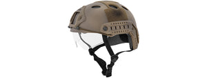 Ca-740N Fast Pj Type Tactical Gear Helmet W/Visor (Custom De) Airsoft Gun Accessories