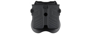 Cytac Hard Shell Universal Double Magazine Pouch (Color: Black)