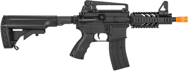 Well D3809 M4 Cqb Ris Aeg Plastic Gear, Abs Body W/ Adjustable Crane Stock Airsoft Gun Guns