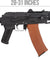 Double Bell AK74U AEG Airsoft Rifle w/ Retractable Folding Stock (BLACK / WOOD)