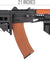 Double Bell AK74U AEG Airsoft Rifle w/ Retractable Folding Stock (BLACK / WOOD)