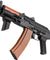 Double Bell AK74U AEG Airsoft Rifle w/ Retractable Folding Stock (BLACK / WOOD)