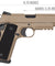 Double Bell M1911 Tactical GBB Airsoft Pistol - Low Velocity (TAN)