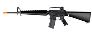 Golden Eagle JG F6618 Super Enhanced M16 A1 Vietnam AEG Metal Gear, Polymer Body, Fixed Stock Airsoft Gun Rifles