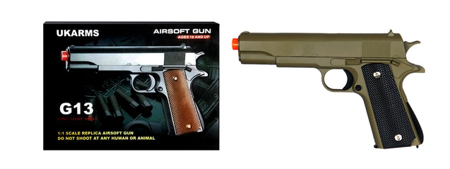 Ukarms G13T Metal Spring Pistol, 9", (De)