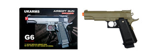 Airsoft Gun UK Arms Airsoft G6T Metal Spring Powered Pistol OD Green