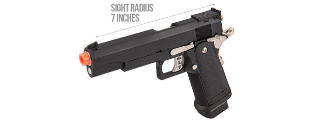Golden Eagle IMF 3302 OPS-M.RP HiCapa Semi-Auto GBB Metal Pistol, BK Airsoft Gun Pistol