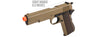 Golden Eagle IMF 3306 1911A1 Single Stack Semi-Auto GBB Metal Pistol, De