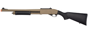 Golden Eagle M870 3/6-Shot Pump Action Gas Airsoft Shotgun (TAN) Airsoft Gun Rifles