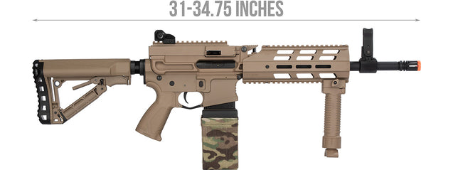 G&G CM16 LMG Airsoft Light Machine Gun AEG (TAN)