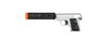 HG-107S HFC Compact Gas Powered Pistol W/ Mock Suppressor(SILVER)