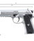 HFC Metal M9 Green Gas Powered Airsoft Pistol (Color: Silver)