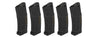 Elite Force Ares Amoeba Pack of 5 300 Round Hi-Cap Airsoft AEG Magazines (Color: Black)